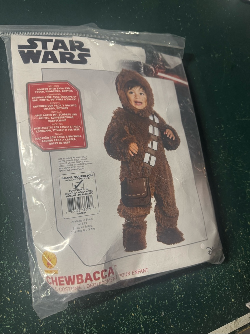 Star Wars Chewbacca Infant Costume Set - Size 6-12 months